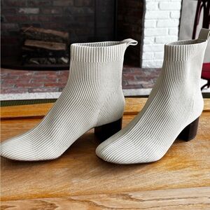 Everlane Cream Ankle Boots